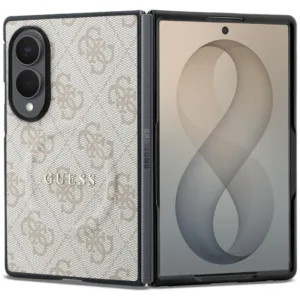 Калъф за Samsung Galaxy Z Fold8 Guess 4G Leather Classic MagSafe, розов