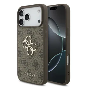 Калъф за iPhone 18 Pro / iPhone 17 Pro Guess Hardcase 4G Big Logo, кафяв