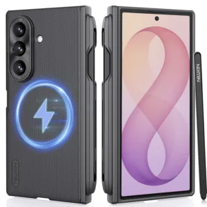 Калъф за Samsung Galaxy Z Fold8 Ultra Nillkin Super Frosted Shield Fold Magnetic Pen Holder, черен
