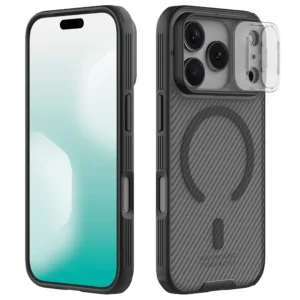 Калъф за iPhone 18 Pro / iPhone 17 Pro Nillkin CamShield Pro Magnetic, прозрачно-черен