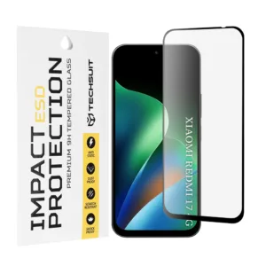 Стъклен протектор за Xiaomi Redmi 17 4G / Redmi 17 5G Techsuit ESD Glass, черен