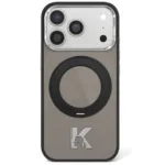 Калъф Karl Lagerfeld Hardcase IML Ring Stand MagSafe Kameo Metal за iPhone 18 Pro Max (KLHMP18X6HRSMKMR)