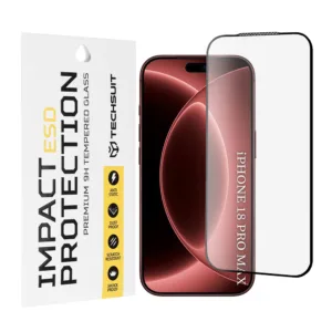 Стъклен протектор за iPhone 18 Pro Max &ndash; Techsuit 111D Full Cover / Full Glue Glass &ndash; Classic & Privacy