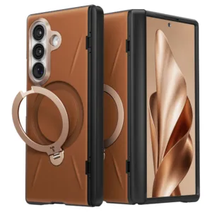 Калъф за Samsung Galaxy Z Fold8 Ultra Torras QPRO Leather Series &ndash; Кафяв