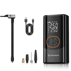 Преносим компресор Techsuit AirXpert Pro (AI2) с фенерче, черен