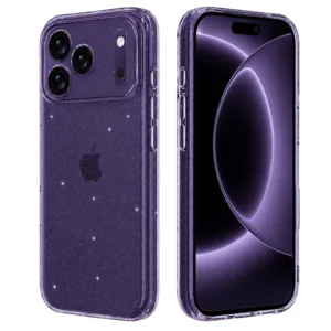 Калъф за iPhone 18 Pro и iPhone 17 Pro Techsuit SparkleSkin, прозрачен