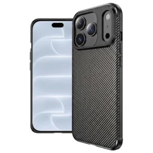 Калъф за iPhone 18 Pro / iPhone 17 Pro Techsuit CarbonFiber, черен