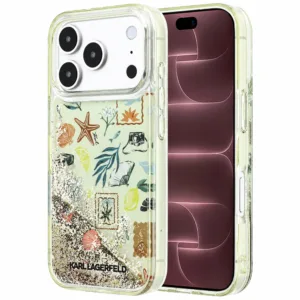 Калъф Karl Lagerfeld HC Liquid Glitter Beach and Sand за iPhone 18 Pro Max / iPhone 17 Pro Max &ndash; Beige (KLHCP18X6LCSPCE)