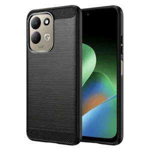 Калъф за Xiaomi Redmi 17 &ndash; Techsuit Carbon Silicone &ndash; стилна и надеждна защита черен