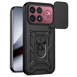 Противоударен калъф Techsuit CamShield Series за Xiaomi Poco F9 Ultra &ndash; защита на камерата и практичен stand черен