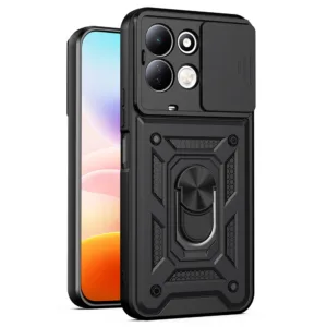 Protivoudaren kalaf Techsuit CamShield Series za Xiaomi Redmi 17 nadezhdna zashtita i udoben stand черен
