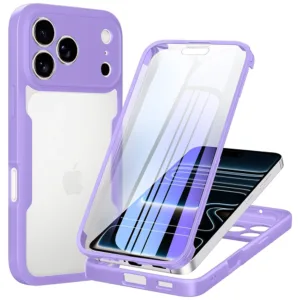 Калъф за iPhone 18 Pro Max / 17 Pro Max Techsuit ColorVerse 360 с протектор &ndash; Лилав